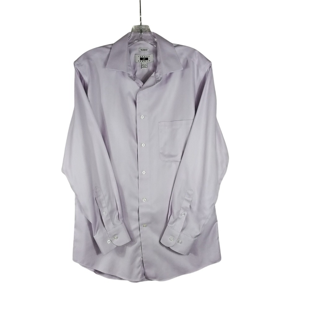 Joseph Abboud Dress Shirt Lavender Herringbone Egyptian Cotton 15.5 33, Mens